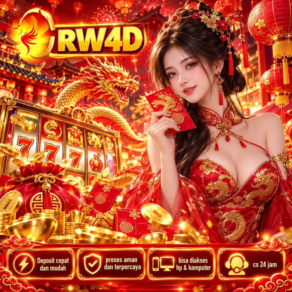 Ilustrasi RW4D merah dan emas, banner 1 dengan gambar lengkap tanpa dipotong