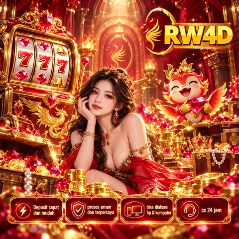 Ilustrasi RW4D bertema merah dan emas