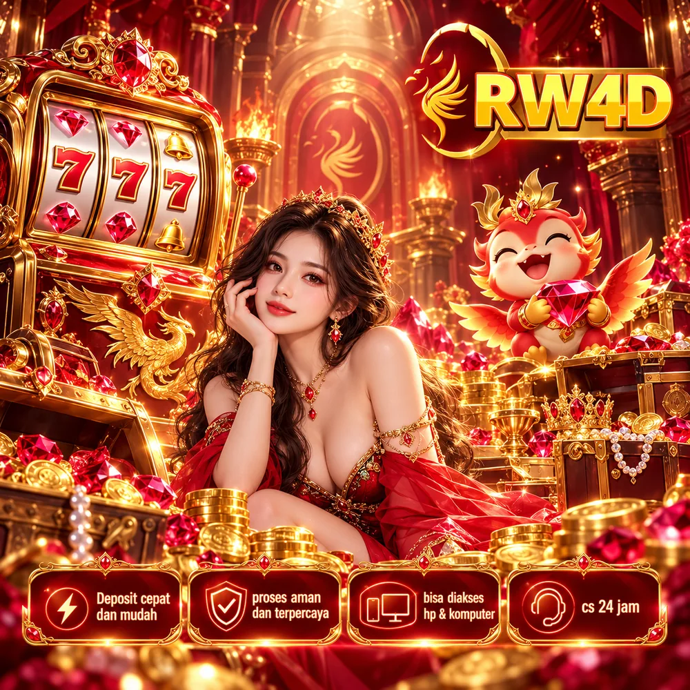 Ilustrasi RW4D merah dan emas, banner 2 dengan gambar lengkap tanpa dipotong