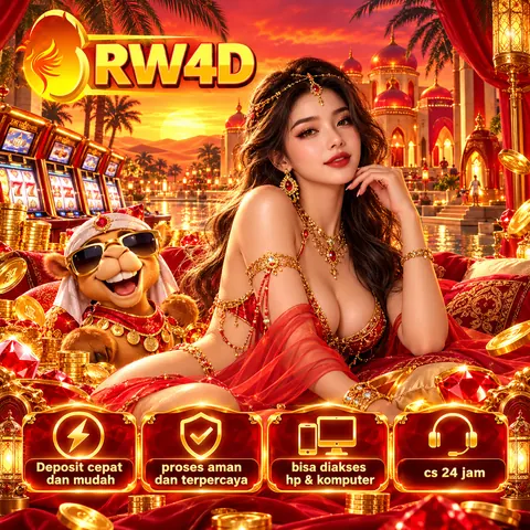 Ilustrasi RW4D bertema merah dan emas